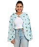 Mom for sure by Ketki Dalal  Floral Printed  Lace Embellished Hem Detailed Nursing Cape - Blue