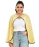 Mom for sure by Ketki Dalal Floral Print Lace Embellished Hem Detailed Nursing  Nursing Cape - Yellow