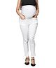Mom for sure by Ketki Dalal Solid Slim Fit Stretchable Maternity Pant - White