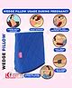 Get It 100% Cotton Multi Use Wedge Pregnancy Pillow WIth Extra Inner Removable Cover wIth Zip Wedge - Royal Blue