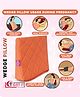 Get It 100% Cotton Multi Use Wedge Pregnancy Pillow WIth Extra Inner Removable Cover wIth Zip Wedge - Orange