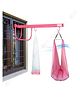 Get IT Window Cradle Spring Premium Strong Metal and 100 % Baby Safety Stand  With Full Set - Pink Full Set