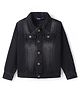 Pine Kids Full Sleeves Washed Denim Jackets - Black