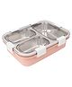 SVE 3 Grid Stainless Steel Lunch Box  with Spoon and Fork - Pink