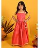 Saka Designs Silk Sleeveless Choli & Lehenga with Dupatta Floral Print - Fuchsia