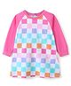 Babyhug Cotton Knit Full Sleeves Winter Frock - Pink