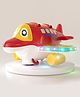 Funbee Plato Express 360 Degree Bump & Go Rotating Air Bus Toys for Kids with Flashing Lights & Sounds - Red