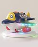 Funbee Plato Express 360 Degree Bump & Go Rotating Air Bus Toys for Kids with Flashing Lights & Sounds - Dark Blue