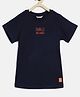 Tales & Stories 100% Cotton Half Sleeves Oranges & Lemons Printed Tee - Navy Blue