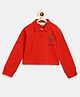 Tales & Stories Full Sleeves Bahama Llama Printed Polo Tee - Red