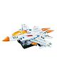 YAMAMA 2 in 1 Battery operated Bump & Go Fighter Plane Jet To Robot Toy for Kids - White