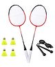 CLOVERBYTE Booster Set Of 2 Badminton With 4 Nylon Shuttle and Pencil Skipping Rope -Multicolour