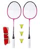 CLOVERBYTE Booster 2 Badminton with 3 Nylon Shuttle and 1 net -Multicolour