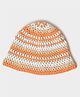 Mi Arcus  Cotton Color Block Knitted Bucket Cap Orange