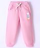 Little Kangaroos Cotton Fleece and Woollen Full Length Pant Heart Printed - Pink