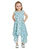 Peppermint Sleeveless Cotton Floral Printed Dress - Green
