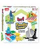 Ankit Toys 4 in 1 Family Board Game with Ludo Snakes & Ladders Cricket & Chess Set of 4 - Multicolor