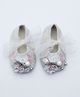 Daizy Corsage Applique Detailed Booties - Grey