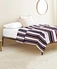 The Baby Atelier 100% Organic Junior  Single Bed  Cover Blue and Red Stripes