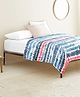 The Baby Atelier 100% Organic Junior Queen Bed  Cover Red and Blue Brushstrokes