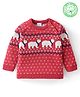Babyhug Organic Cotton Knit Full Sleeves Pullover Polar Bear Design - Red