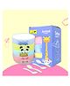 Paper Moon Animal Paradise Cartoon Print Feeding Bowl Set of 4 with Spoon - Multicolor