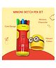 Paper Moon Cute Minions Sketch Pens Box With 12 Colored Pens  for Kids - Multicolor