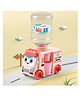 Paper Moon Moving Wheels Mini School Bus Water Dispenser With 10 Cotton Clay Toy For Kids - Pink