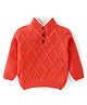 Babyhug Full Sleeves Cable Knit Pullover - Orange