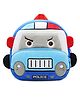 THE LITTLE LOOKERS Plush Baby Backpack Police Car Design Blue - Height 10 Inches