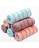 JARS Collections Microfibre Striped Face Towel Pack of 6 - Multicolor