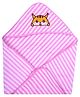 JARS Collections Super Soft and Comfortable Microfibre Hooded Baby Wrapper - Pink