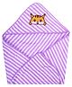 JARS Collections Super Soft and Comfortable Microfibre Hooded Baby Wrapper - Purple