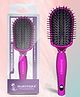 Majestique Purple Detangler Brush Ultra-Soft Tipped Nylon Glides Through Tangles - Purple