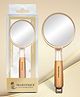 Majestique Handle Mirror for Makeup - Gold Finesse 8 Inch for Travel