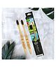 The Mouth Company Oragnic Kids Bamboo Toothbrush with Charcoal Activated Soft Bristles - Pack of 2