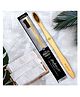The Mouth Company S-Curve Handle Bamboo Toothbrush with Charcoal Activated Bristles, Biodegradable Gentlebrush