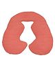 Get It 100% Cotton U Shape maternity Pillow Removable Cover with Zip - Orange