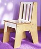 Kiddery Morello Wooden Chair for Kids - White & Brown