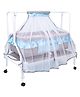 Kiddery Ares Cradle For Baby With Mosquito Protection Net - Blue