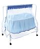 Kiddery Lyra Baby Cradle with Mosquito Protection Net - Blue