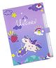 FunBlast Unicorn Theme File Folder with 6 Pockets  Purple