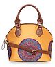 Sabhyata Mandala Satin Handbag with Detachable Sling - Multicolor