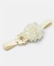 Bhoomi Collection  Pearl And Rhinestone  With Corsage Embellished  Headband - Cream