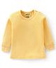 Babyoye Cotton Knit Full Sleeves Ponytail Solid Thermal Vest - Yellow