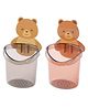 Ortis Toothbrush Holder Shelf Wall Mounted with Self Adhesive Teddy Bear Magic Sticker - Pack of 2
