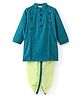 Babyoye 100% Cotton Woven  Embroidered Full Sleeves Kurta Dhoti Set - Blue