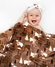 Babyhug Lightweight Single Ply Mink Blanket Polar Bear Print - Brown