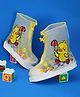 Yellow Bee Baby Duck Printed Zipper Rain Shoes - Yellow