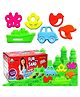 FunBlast Creative Green Sand & 6 Pcs Moulds - Multicolor